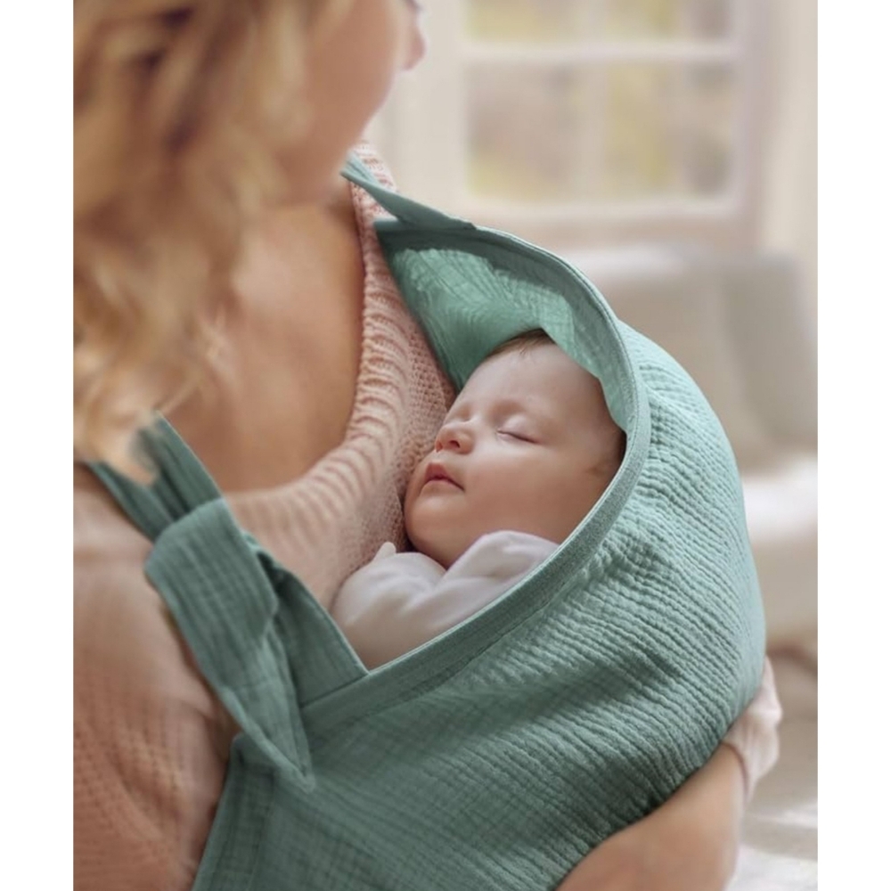 BlissMomum Nursing Cover Green - Picture 2 of 10